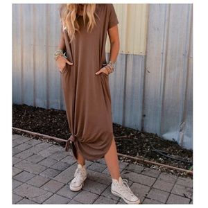 ShopEvelynne Brown Maxi Dress
